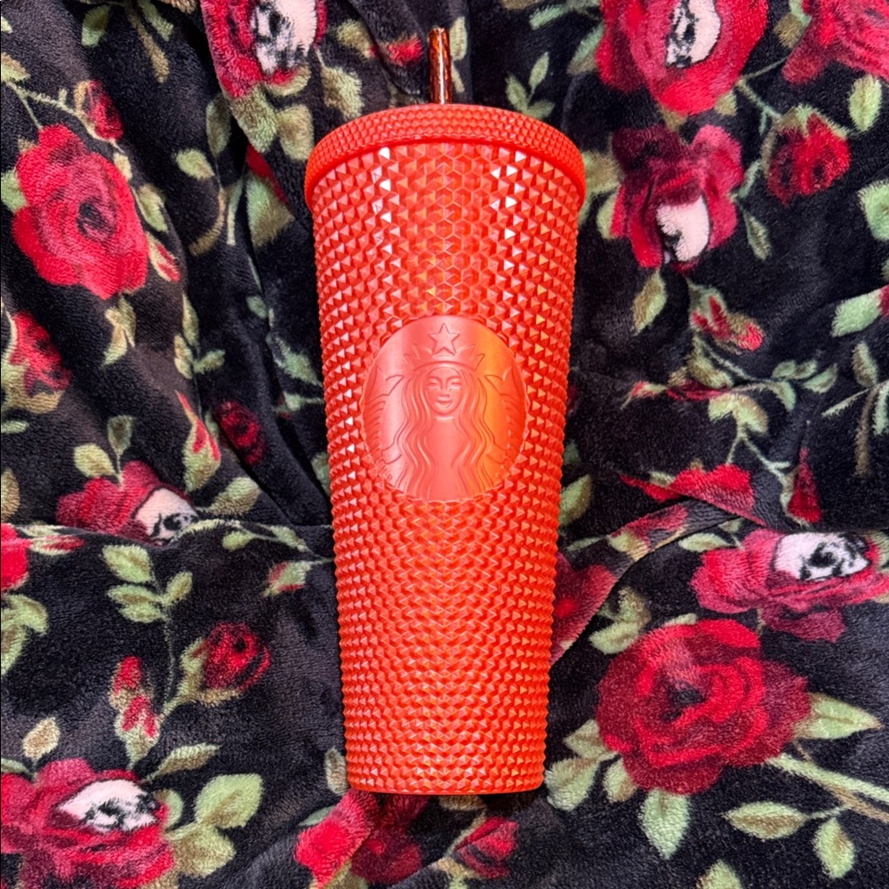 Starbucks Vibrant Orange Textured Tumbler